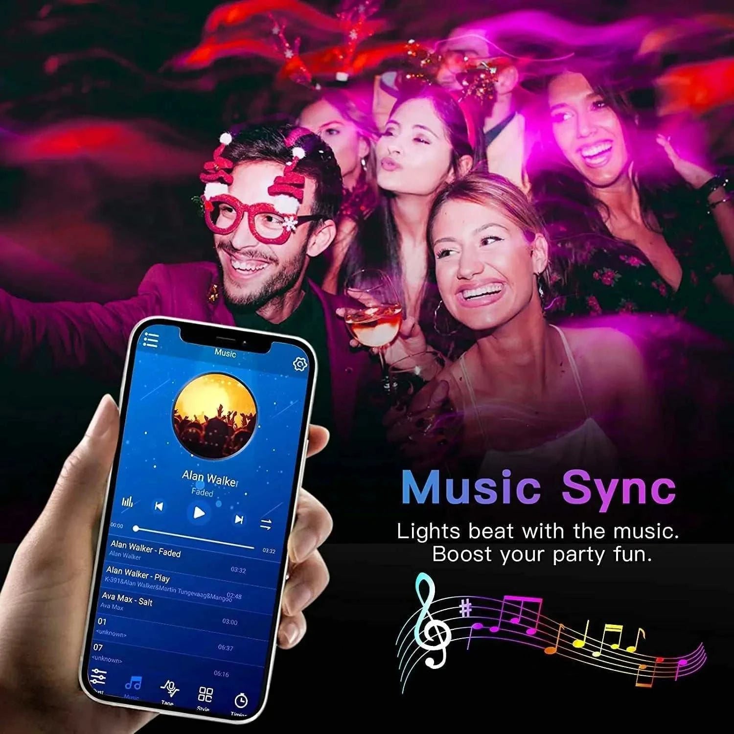 Bluetooth LED-remsa Smart SMD 5050 APP Fjärrkontroll Flexibelt band Diodlampa Tejp TV Bakgrundsbelysning Spelrum Heminredning