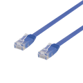 U/UTP Cat6 patchkabel, flat, 1m, blå