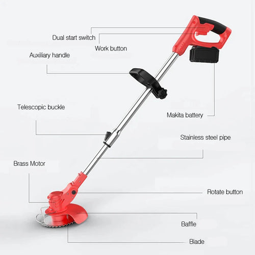 Cordless electric garden trimmer